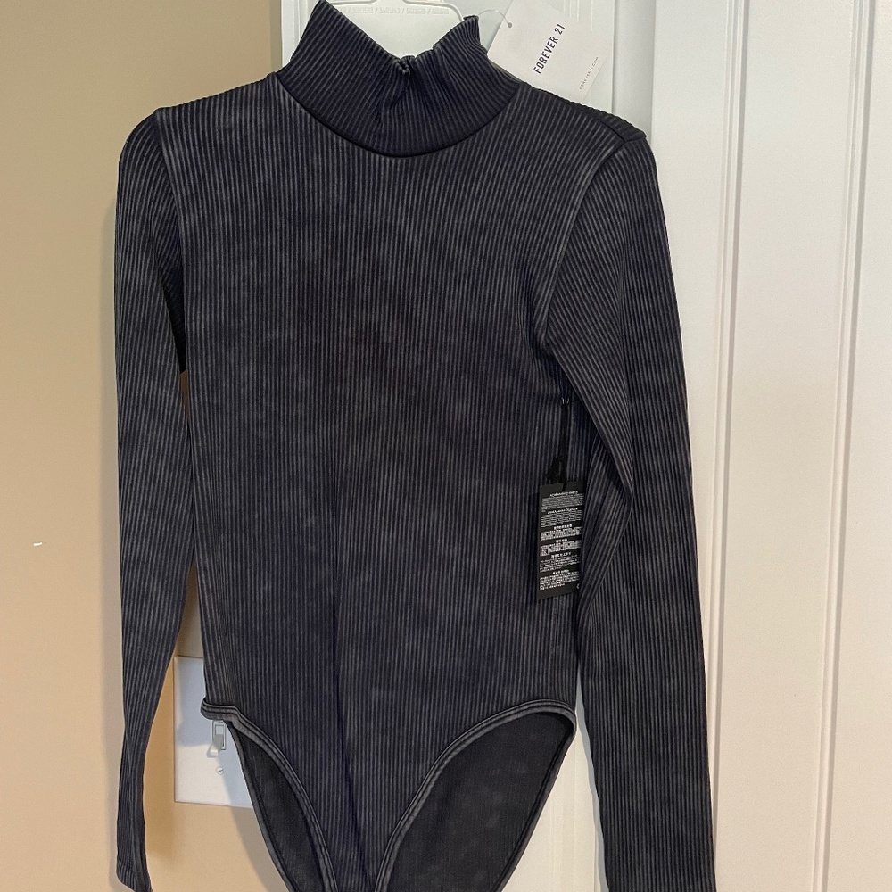 Forever 21 charcoal bodysuit